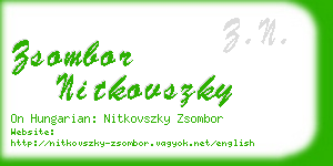 zsombor nitkovszky business card